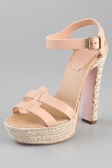 RED Valentino Jute Platform Sandals - Lyst