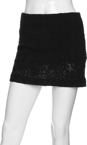 See By Chloé Cotton Lace Mini Skirt in Black - Lyst
