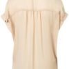 Topshop Side Tuck Chiffon Blouse in Beige (coffee) - Lyst