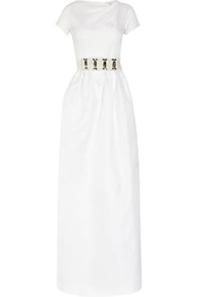 Victoria Beckham Matte Silk-gazar Gown - Lyst