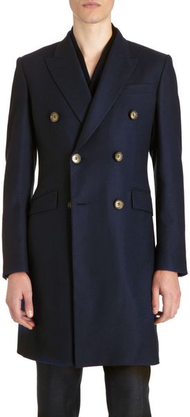 Alexander McQueen Double-breasted Overcoat - Lyst