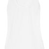 Alexander Mcqueen Embroidered Cottonjersey Tank in White - Lyst