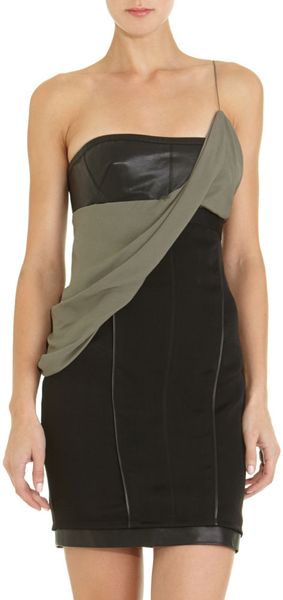Alexander Wang Draped Sash Mini Dress in Black - Lyst