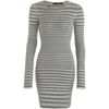 Alexander Wang Engineer Stripe Dress in Gray (grey) - Lyst