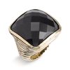 Ariella Collection Faceted Square Ring in Black - Lyst