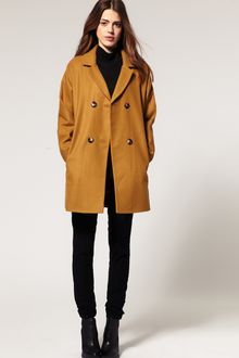 ASOS Collection Asos Double Breasted Car Coat - Lyst