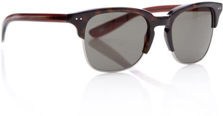 Bottega Veneta Tortoiseshell Sunglasses in Silver - Lyst