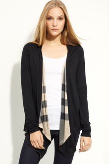 Burberry Brit Reversible Drape-front Cardigan - Lyst