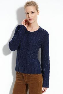 Caslon® Button Shoulder Sweater - Lyst