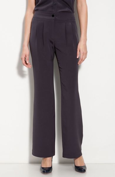 Louben Fluid Silk Pants in Blue (navy) - Lyst