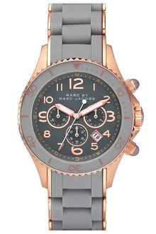 Marc By Marc Jacobs Rock Chronograph Silicone Bracelet Watch - Lyst
