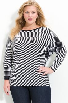 Michael by Michael Kors Stripe Dolman Sleeve Tee - Lyst
