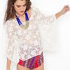 Nasty Gal Flower Child Top in Beige (cream) - Lyst