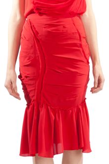 Nina Ricci Ruched Skirt - Lyst