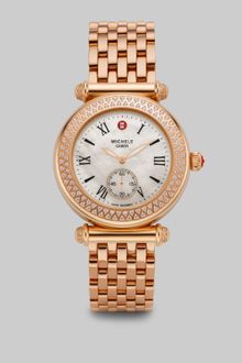 Michele Watches Caber Rose Goldplated and Diamond Bracelet Watch - Lyst