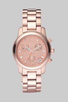 Michael Kors Rose Goldtone Bracelet Chronograph Watch - Lyst
