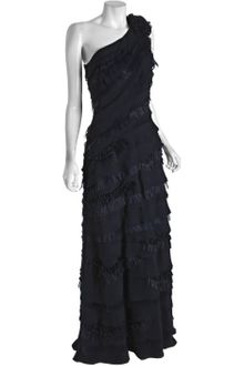 Tadashi Shoji  Asymmetrical Ruffle Chiffon One Shoulder Gown - Lyst