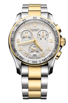 Victorinox Swiss Army Chrono Classic Gold Bracelet Watch 41 Mm - Lyst