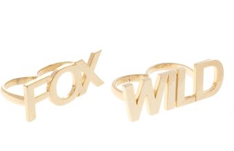  Gold Wild And Fox Ring Set 