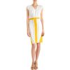 Fendi Panel Skirt Dress in Yellow (white) - Lyst