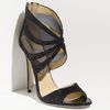 Jimmy Choo Leila Mesh Sandal in Black (black glitter) - Lyst