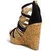 Jimmy Choo Pekabo Cork Sandal in Black - Lyst