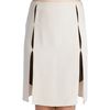 Lanvin Slashed Skirt in Beige (black) - Lyst