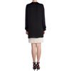 Lanvin Slashed Skirt in Beige (black) - Lyst