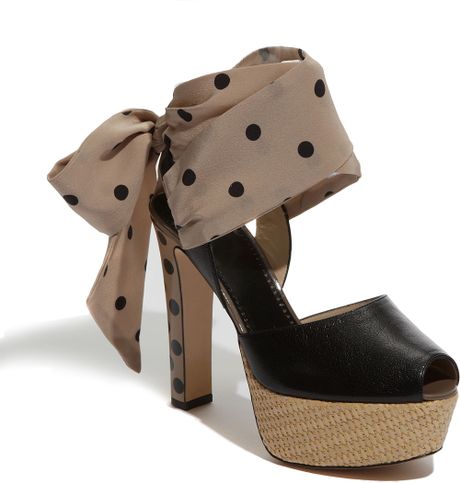 Moschino Cheap & Chic Polka Dot Pump in Black (black with polka dots) - Lyst