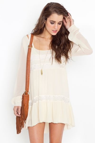 Nasty Gal Bowery Dress  Ivory in Beige (ivory) - Lyst