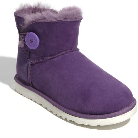 ugg mini bailey button purple