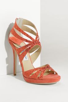 Jimmy Choo Garland Glitter Sandal - Lyst