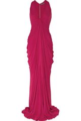 Alexander McQueen Gathered Crepe Gown
