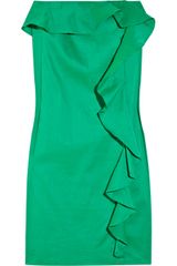 DKNY Ruffled Ramie-blend Dress