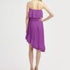 Haute Hippie Strapless Ruffle Dress with Belt in Purple (violet) - Lyst