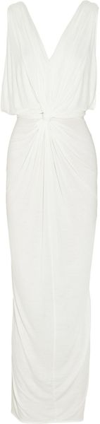 T-bags Draped Jersey Maxi Dress - Lyst