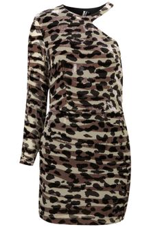 Topshop Animal Devore Asymmetric Dress - Lyst