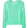 Acne Jade Crop Cable Knit in Green (mint) - Lyst