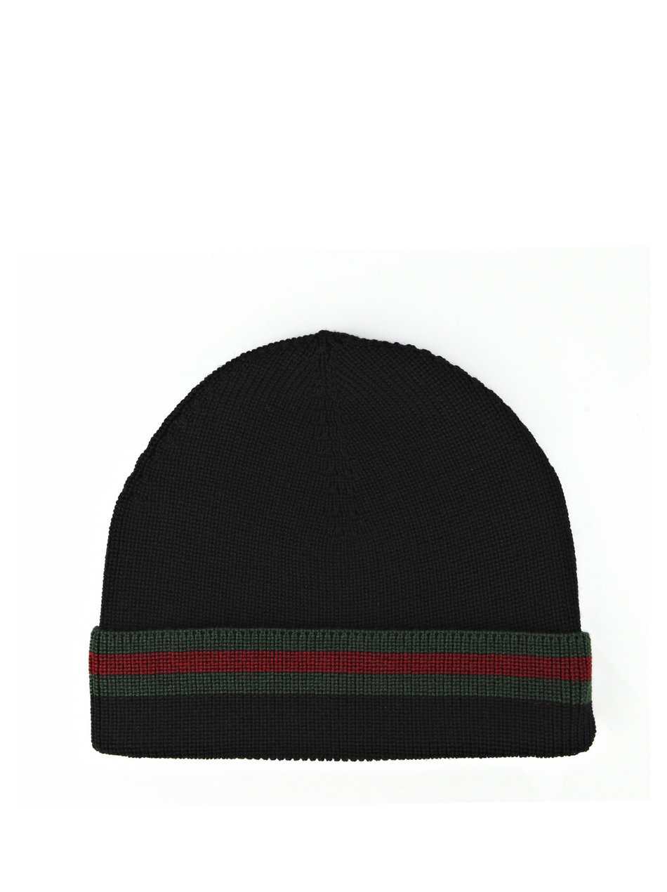 Gucci Wool Beanie Hat in Black for Men Lyst