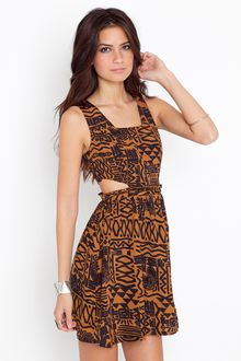 Nasty Gal Tribal Cutout Dress - Lyst