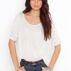 Nasty Gal Sheer Back Tee  Ivory in White (ivory) - Lyst