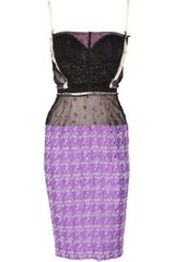 Nina Ricci Bouclé-satin Jacquard and Lace Dress