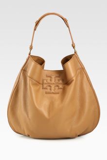 Tory Burch Logo-Stacked T Hobo Bag - Lyst