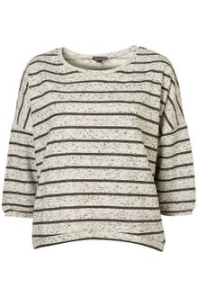 Topshop Speckle Stripe Sweat - Lyst