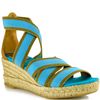 Tory Burch Bridee  Turquoise Canvas Espadrille Wedge Sandal in Blue (turquoise) - Lyst
