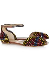 Vionnet Embellished Suede Sandals