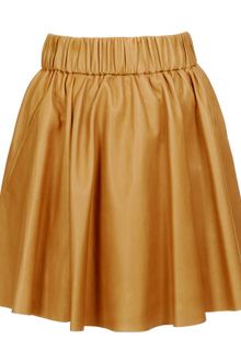 Acne Romantic Pleated Leather Skirt - Lyst