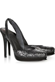 Diane Von Furstenberg Grant Glitter Platform Pumps - Lyst
