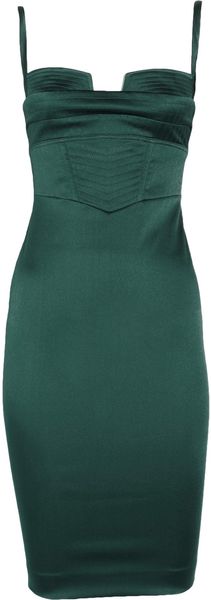 Just Cavalli Stretch-satin Bustier Dress - Lyst