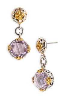 Lois Hill Rose De France Round Drop Earrings - Lyst